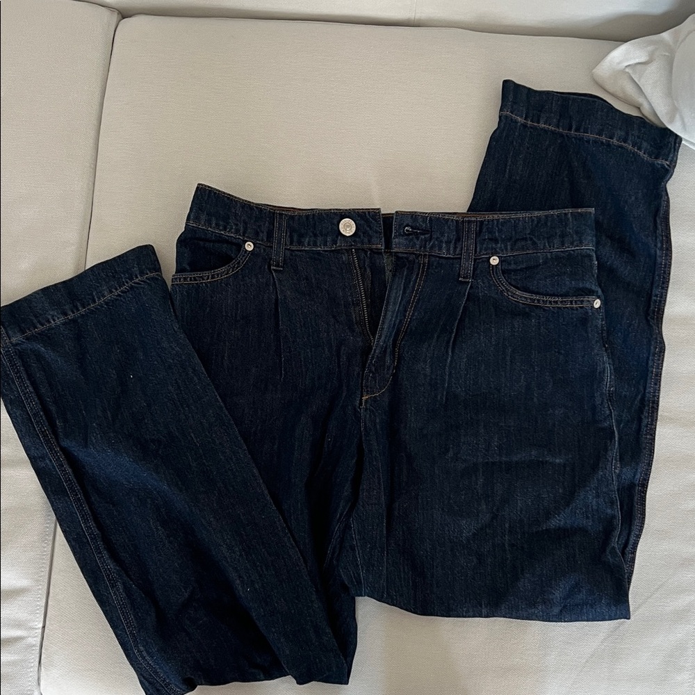 AYR Women's Dark Blue Straight Jeans